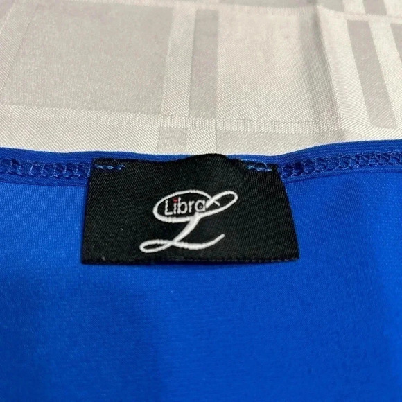 Vintage Libra,cowl neck top,women L,made In 🇨🇦 Blue sleeveless Feminine - Picture 12 of 13